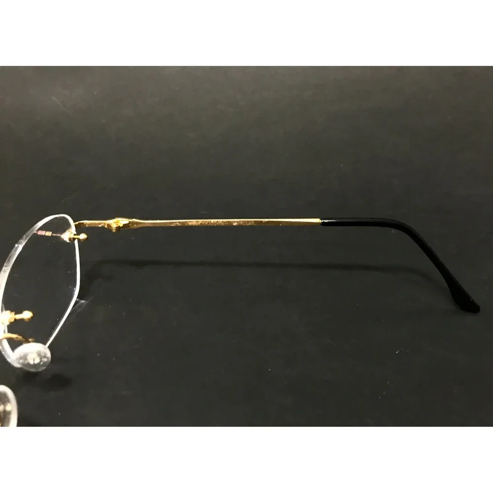 Faberge Eyeglasses Frames FB014 /20 6050 23KT Gold Plated Rimless 51-18-130